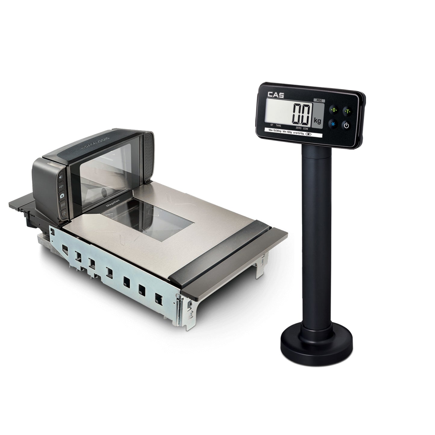 CAS PDS-II pultba építhető mérleg datalogic szkennerrel