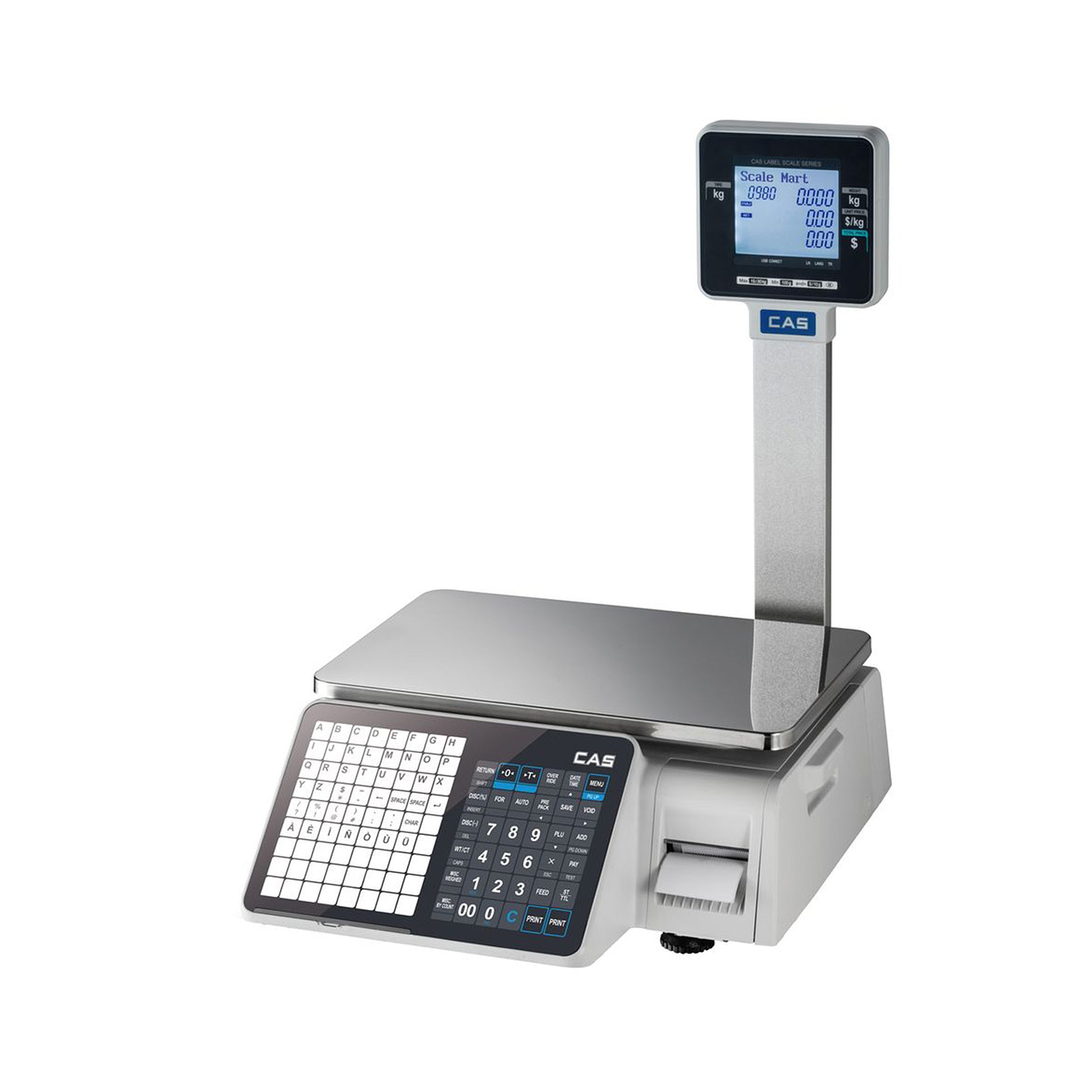 CAS CL3000-15P címkenyomtatós rendszermérleg